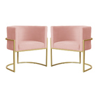 Kit 02 Cadeiras Luna Base De Metal Dourada Veludo Escolha Sua