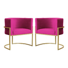 Kit 02 Cadeiras Luna Base De Metal Dourada Veludo Escolha Sua