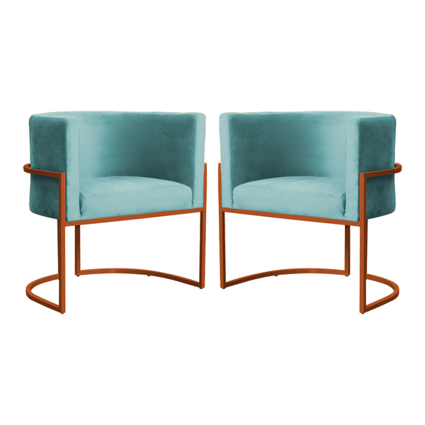 Kit 02 Cadeiras Luna Para Clínica Estética Base De Metal Bron