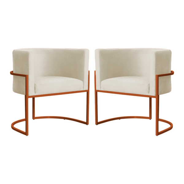 Kit 02 Cadeiras Luna Para Clínica Estética Base De Metal Bron