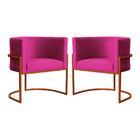 Kit 02 Cadeiras Luna Para Clínica Estética Base De Metal Bron