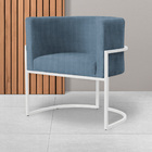 Kit 02 Cadeiras Luna Para Consultório Base De Metal Branco Li