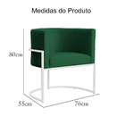 Kit 02 Cadeiras Luna Para Consultório Base De Metal Branco Ve