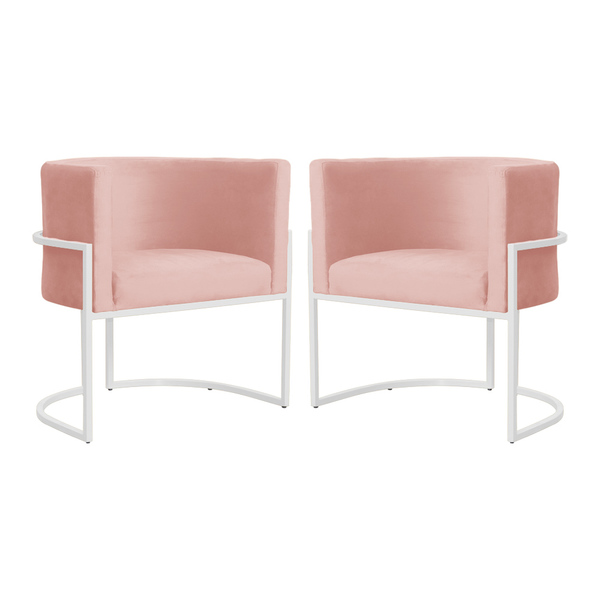 Kit 02 Cadeiras Luna Para Consultório Base De Metal Branco Ve