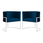 Kit 02 Cadeiras Luna Para Consultório Base De Metal Branco Ve