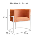 Kit 02 Cadeiras Luna Para Consultório Base De Metal Branco Ve