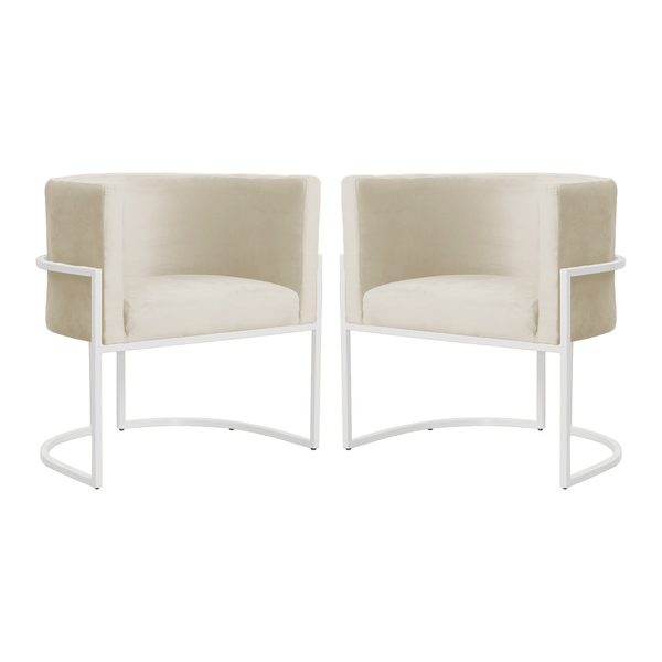 Kit 02 Cadeiras Luna Para Consultório Base De Metal Branco Ve