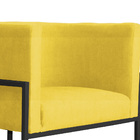 Kit 02 Cadeiras Luna Para Escritório Base De Metal Preto Sued