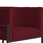 Kit 02 Cadeiras Luna Para Escritório Base De Metal Preto Sued