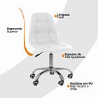 Kit 02 Cadeiras Office Eiffel Botonê Ajustável Base Giratória