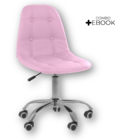 Kit 02 Cadeiras Office Eiffel Botonê Ajustável Base Giratória
