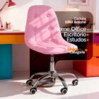 Kit 02 Cadeiras Office Eiffel Botonê Ajustável Base Giratória