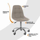 Kit 02 Cadeiras Office Eiffel Botonê Ajustável Base Giratória