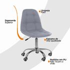 Kit 02 Cadeiras Office Eiffel Botonê Ajustável Base Giratória