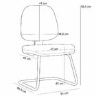 Kit 02 Cadeiras Para Escritório Job L02 Fixa Crepe Preto - Ly