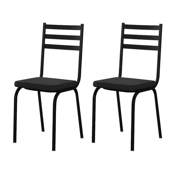 Kit 02 Cadeiras Para Mesa De Cozinha 118 Europa Preto - Desk
