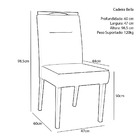 Kit 02 Cadeiras Para Mesa De Jantar Estofada Bella Luxo -new