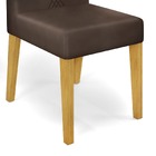 Kit 02 Cadeiras Para Mesa De Jantar Estofada Gênova Cedro - V