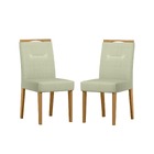 Kit 02 Cadeiras Para Mesa De Jantar Estofada Lectus Luxo  - Y