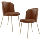 Kit 02 Cadeiras Para Sala De Jantar Cozinha Estofada Gavi Are