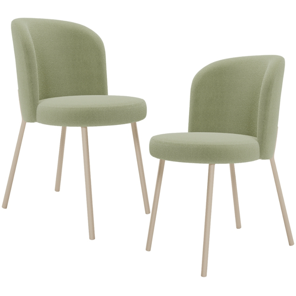 Kit 02 Cadeiras Para Sala De Jantar Cozinha Estofada Gavi Are