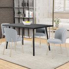 Kit 02 Cadeiras Para Sala De Jantar Cozinha Estofada Gavi Are