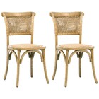 Kit 02 Cadeiras Para Sala De Jantar Cozinha Very Oak Rattan G