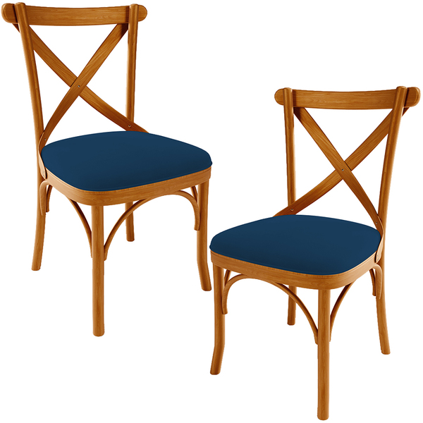 Kit 02 Cadeiras Para Sala De Jantar E Estar Living Estofada Á