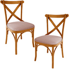 Kit 02 Cadeiras Para Sala De Jantar E Estar Living Estofada Á