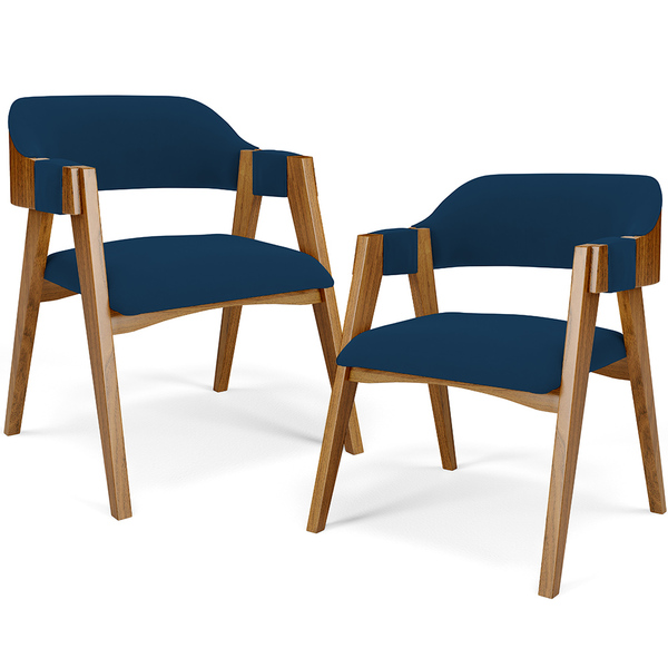 Kit 02 Cadeiras Para Sala De Jantar E Estar Living Estofada S