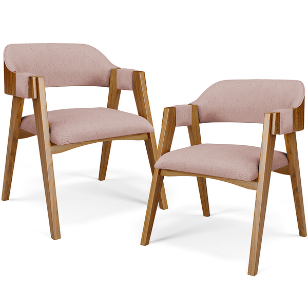 Kit 02 Cadeiras Para Sala De Jantar E Estar Living Estofada S