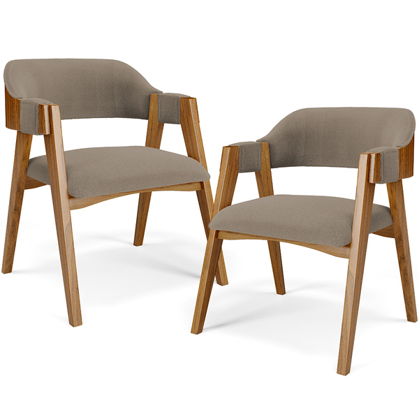 Kit 02 Cadeiras Para Sala De Jantar E Estar Living Estofada S