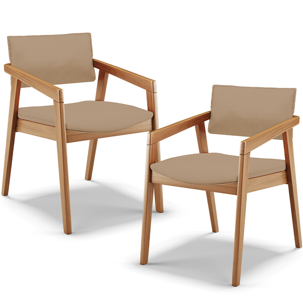 Kit 02 Cadeiras Para Sala De Jantar Estar Living Giorgia L02