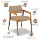 Kit 02 Cadeiras Para Sala De Jantar Estar Living Giorgia L02