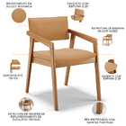 Kit 02 Cadeiras Para Sala De Jantar Estar Living Giorgia L02