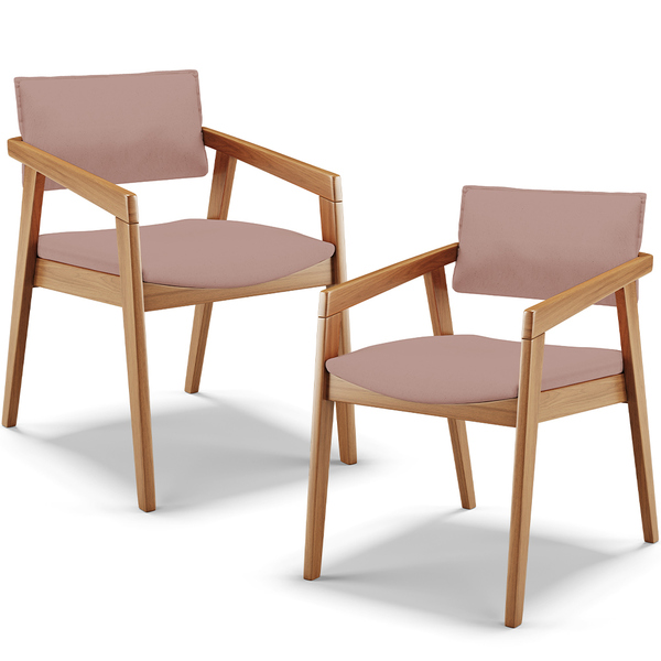 Kit 02 Cadeiras Para Sala De Jantar Estar Living Giorgia L02