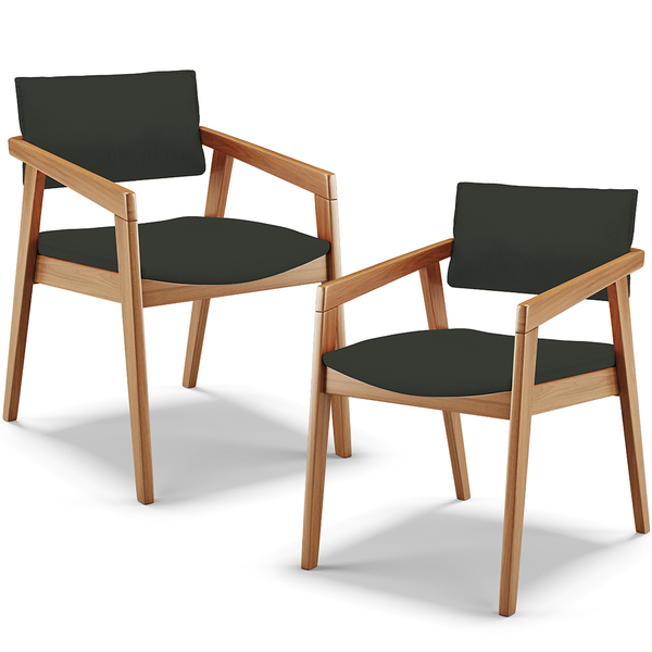 Kit 02 Cadeiras Para Sala De Jantar Estar Living Giorgia L02