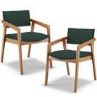 Kit 02 Cadeiras Para Sala De Jantar Estar Living Giorgia L02