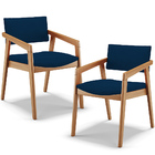 Kit 02 Cadeiras Para Sala De Jantar Estar Living Giorgia L02