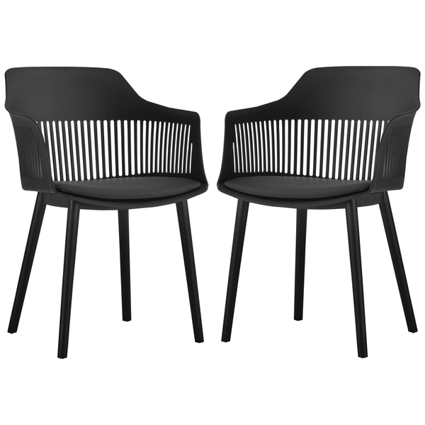 Kit 02 Cadeiras Polipropileno Marcela Preto - D'rossi