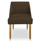 Kit 02 Cadeiras Poltona Juliana Suede Marrom Pés Palito Casta