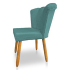 Kit 02 Cadeiras Poltrona Flor Veludo Pés Palito Castanho - Pa