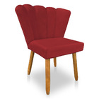 Kit 02 Cadeiras Poltrona Flor Veludo Pés Palito Castanho - Pa