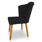 Kit 02 Cadeiras Poltrona Flor Veludo Pés Palito Castanho - Pa