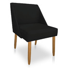 Kit 02 Cadeiras Poltrona Juliana Suede Pés Palito Castanho -