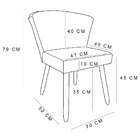 Kit 02 Cadeiras Poltrona Vitória Veludo Matelassê Pés Palito
