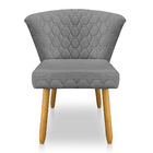 Kit 02 Cadeiras Poltrona Vitória Veludo Matelassê Pés Palito