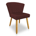 Kit 02 Cadeiras Poltrona Vitória Veludo Matelassê Pés Palito