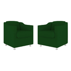 Kit 02 Cadeiras Poltronas Decorativas Recepção Clinica Suede