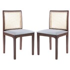 Kit 02 Cadeiras Sala De Jantar Madeira Maciça Steve Tela Ratt